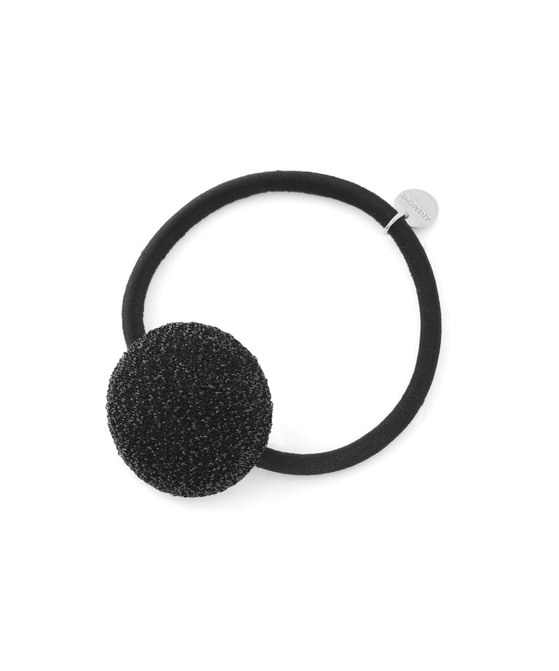 Glitter button hair tie