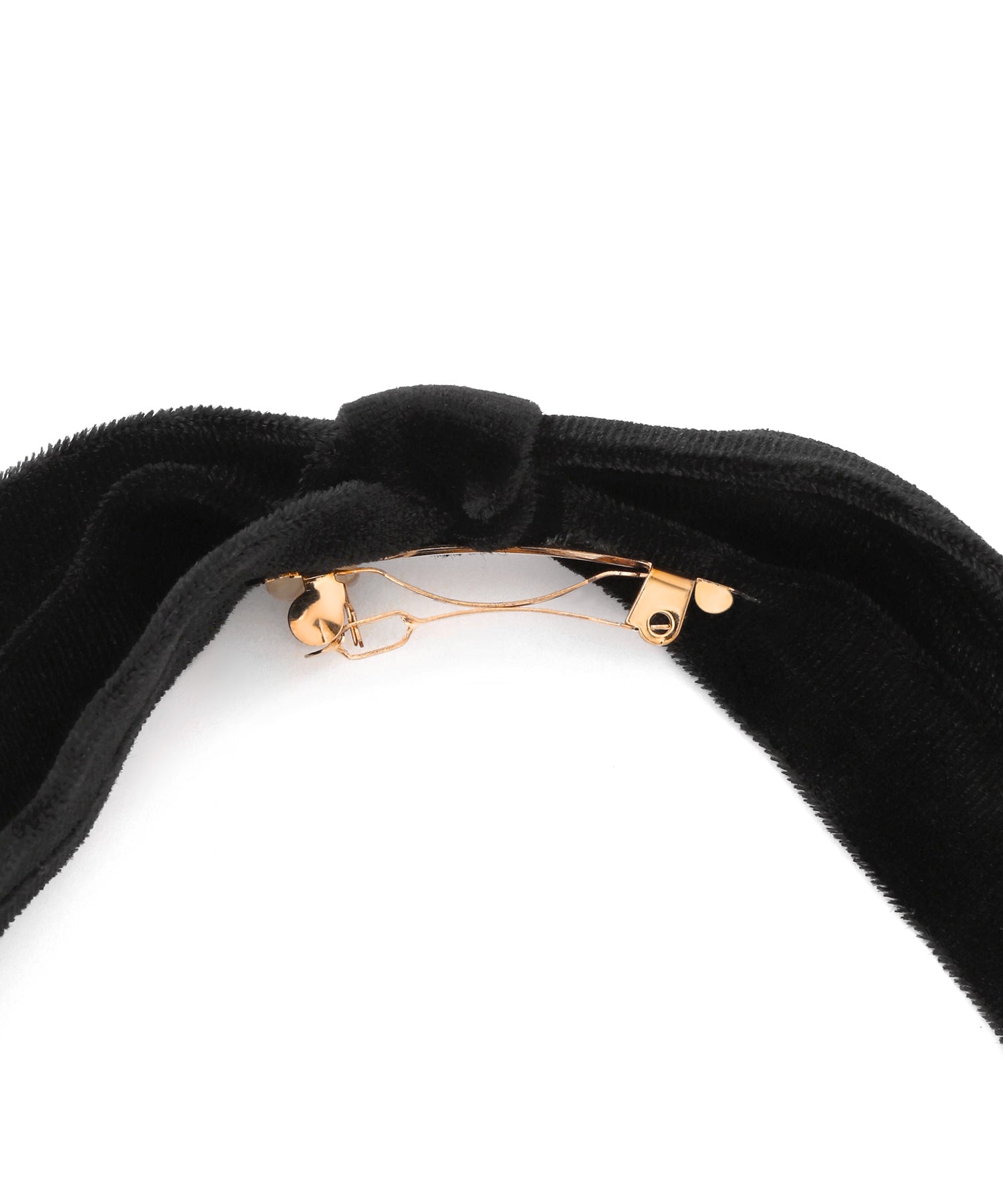 【未使用】スワロフスキー×ベロア×バレッタ ANEMONE】ベロアリボンミニバレッタ｜アネモネ・シエナロゼ