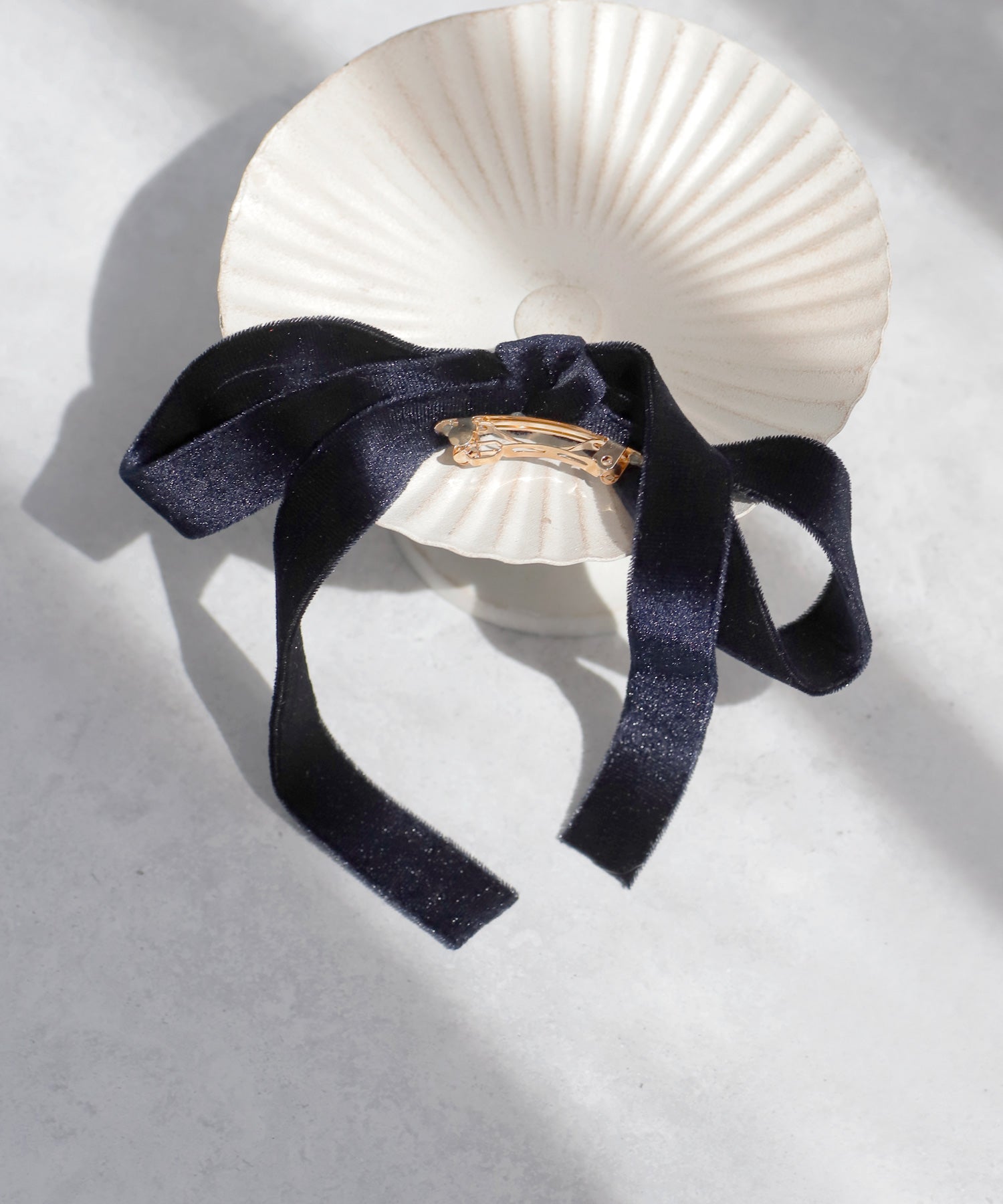 ANEMONE】ベロアリボンミニバレッタ｜アネモネ・シエナロゼ