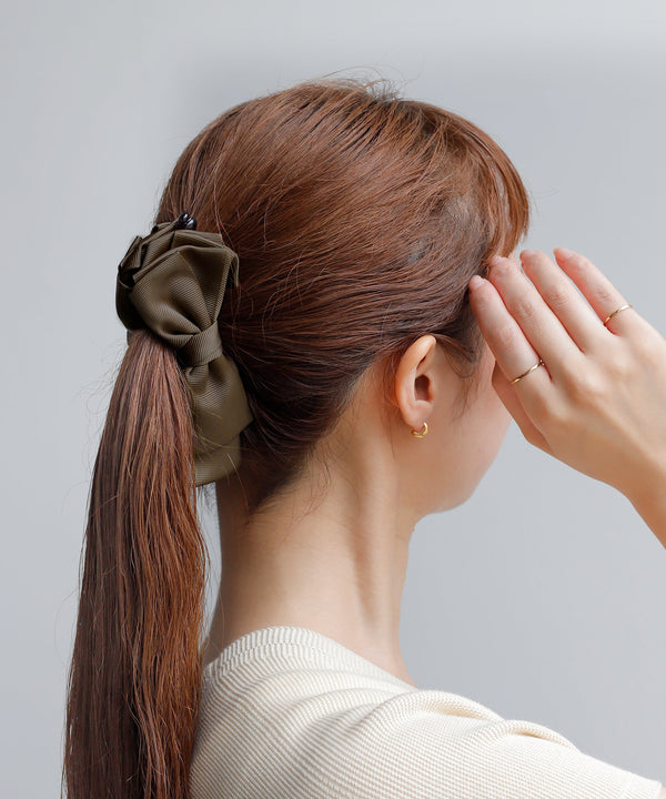 ボリュームグログランリボンバナナクリップ