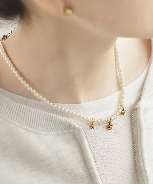 【不鏽鋼】吊墜X珍珠項鍊