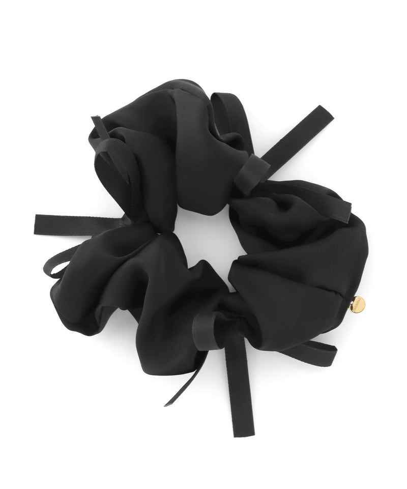 Ribbon Point Satin Scrunchie