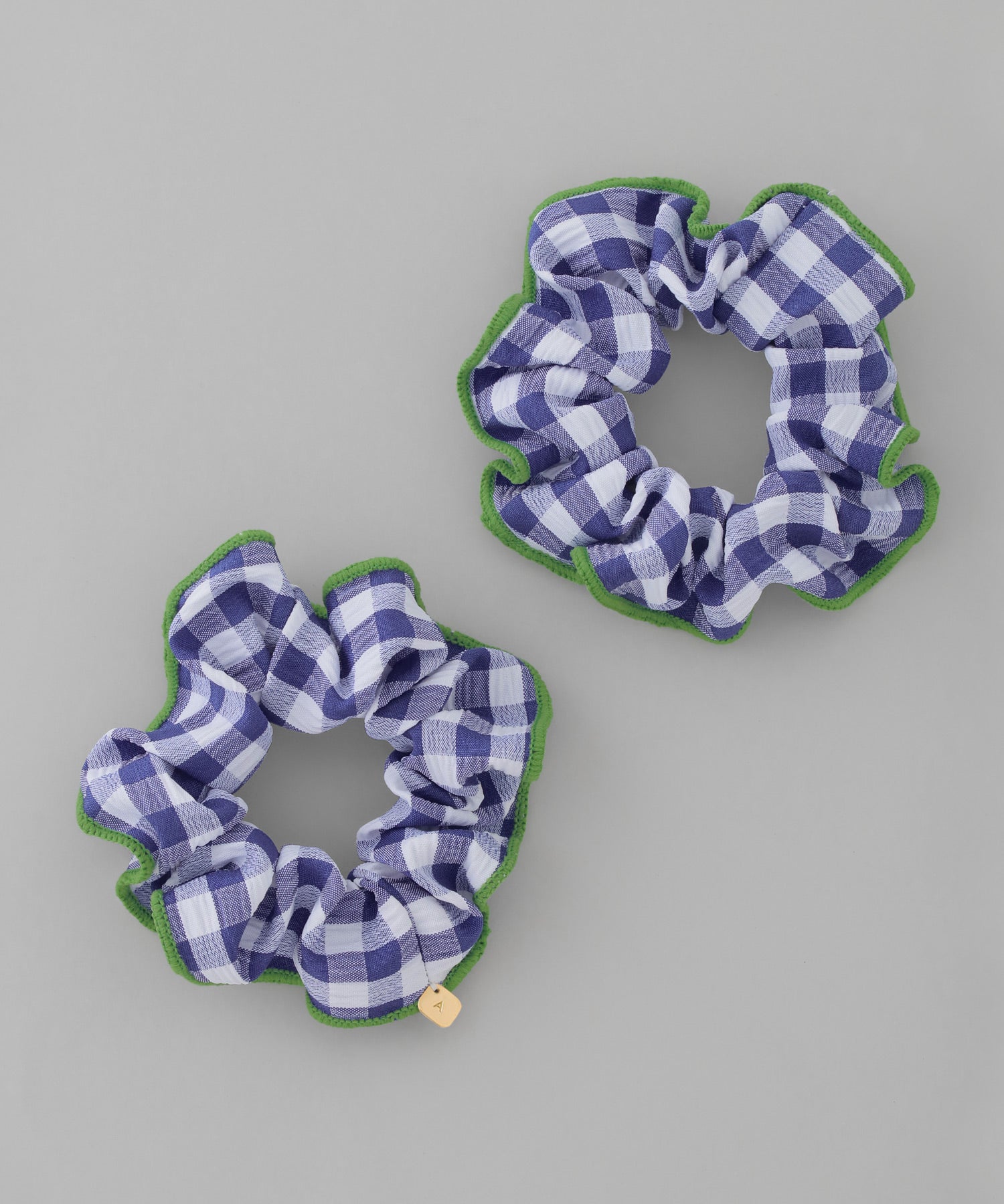 ANEMONE】【ノベルティー対象】ギンガムチェックパイピングシュシュ[2