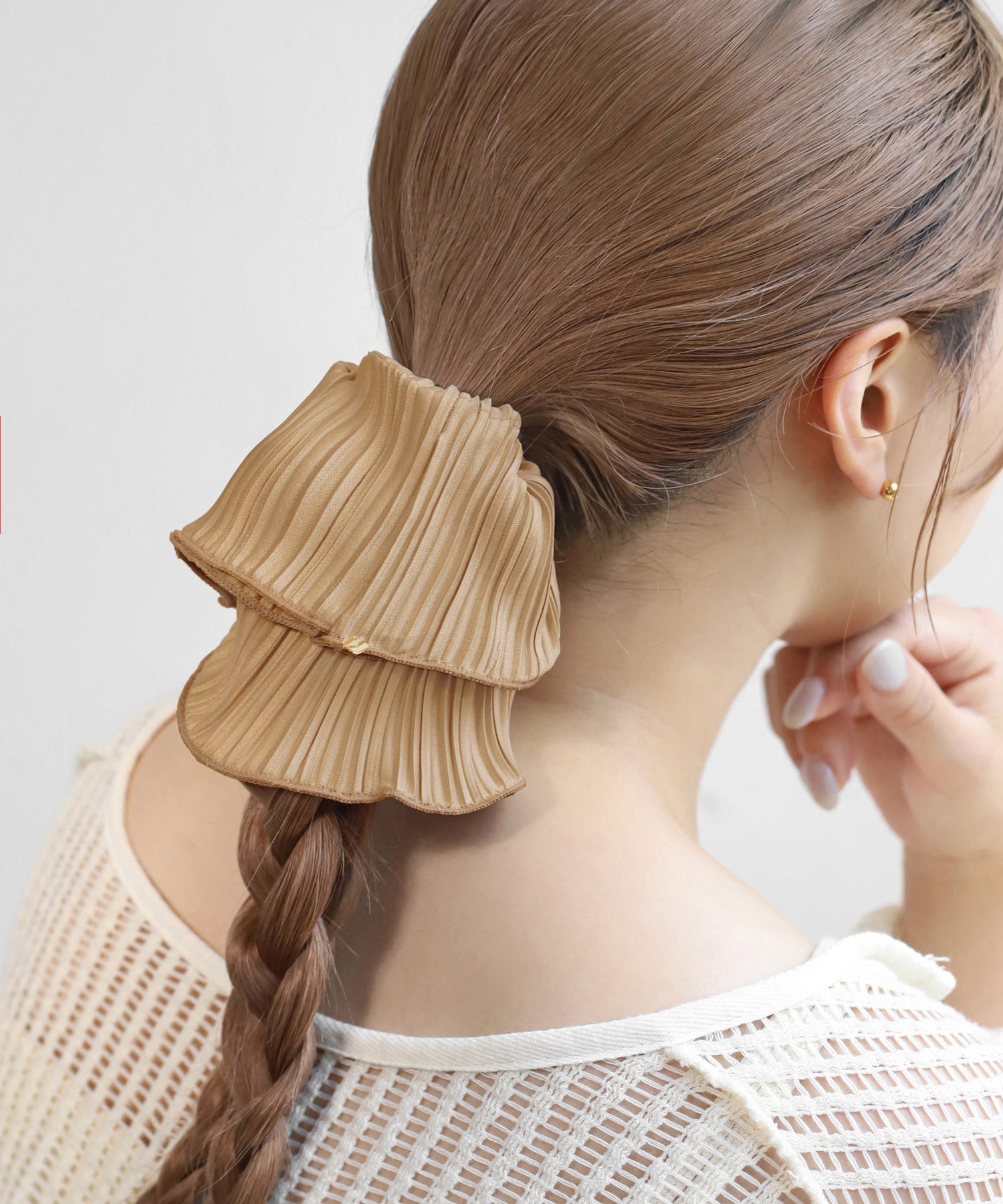 ANEMONE】プリーツフレアシュシュ｜アネモネ・シエナロゼ・ミミサン