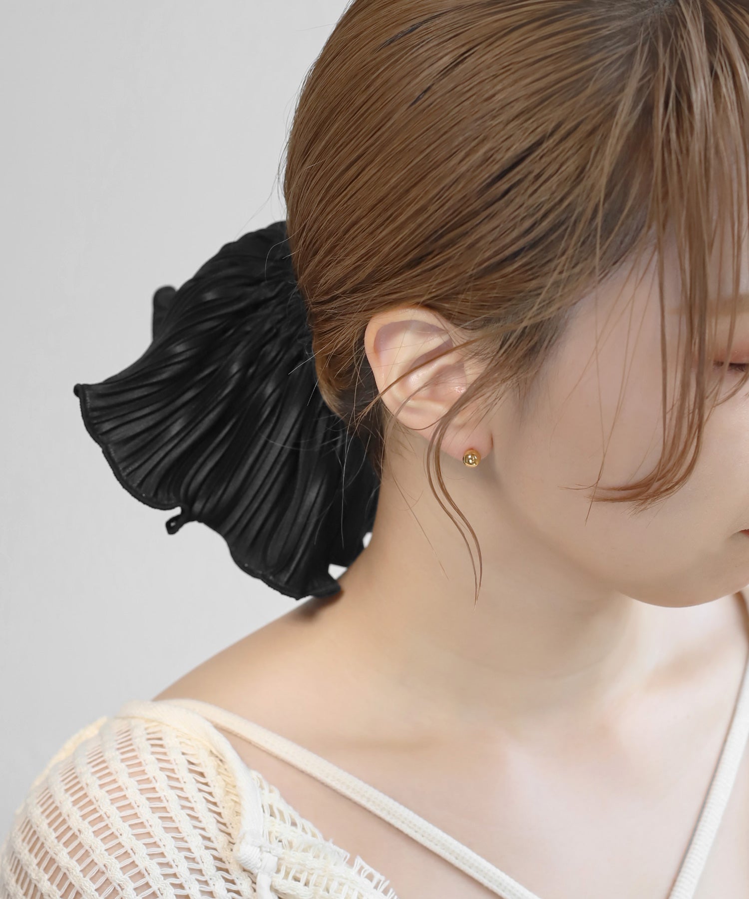 ANEMONE】プリーツフレアシュシュ｜アネモネ・シエナロゼ・ミミサン