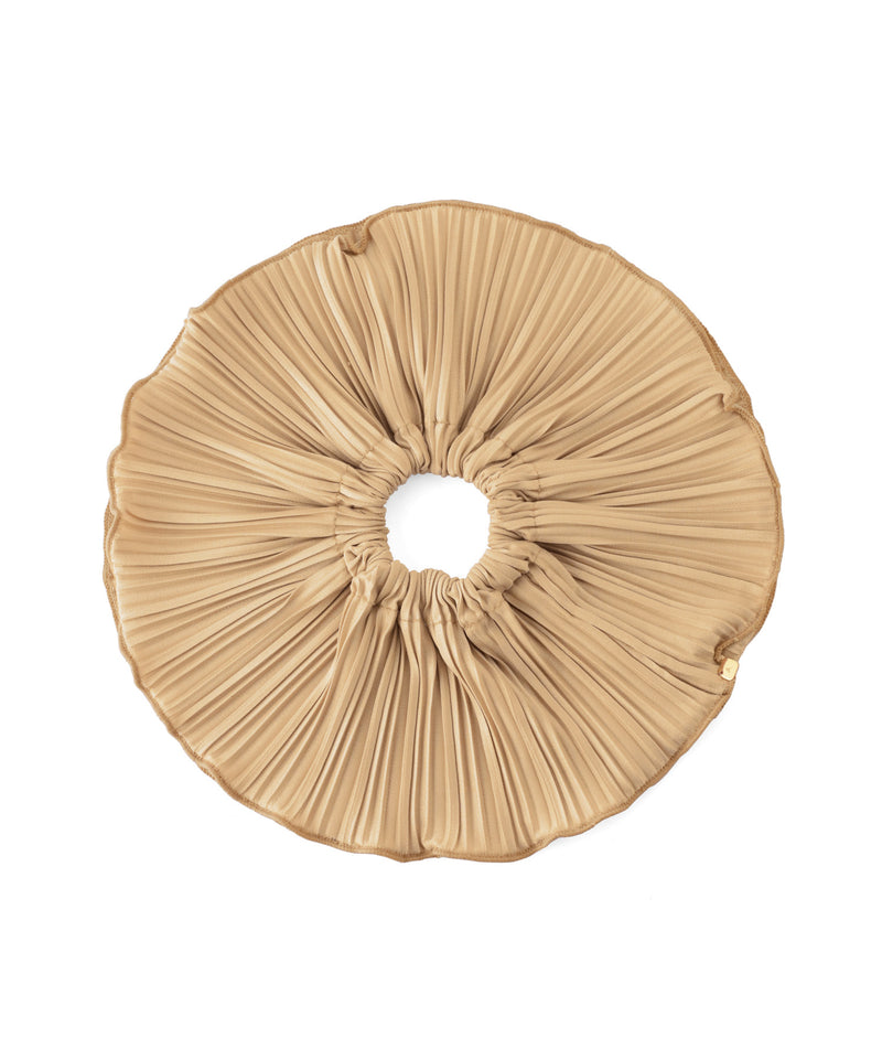 Pleated flare scrunchie