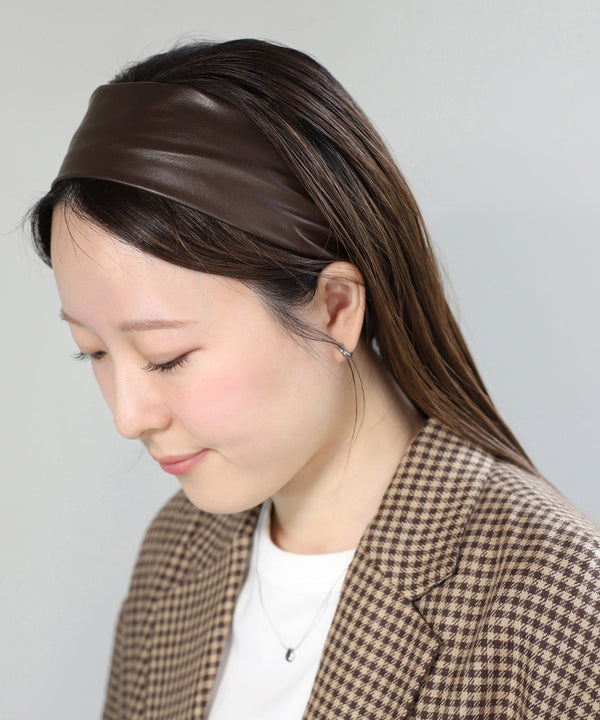 レザー調ターバン