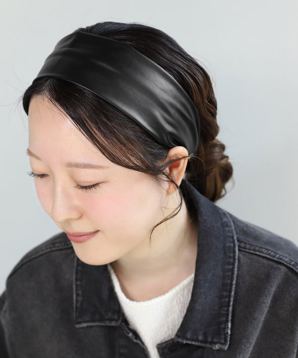 レザー調ターバン