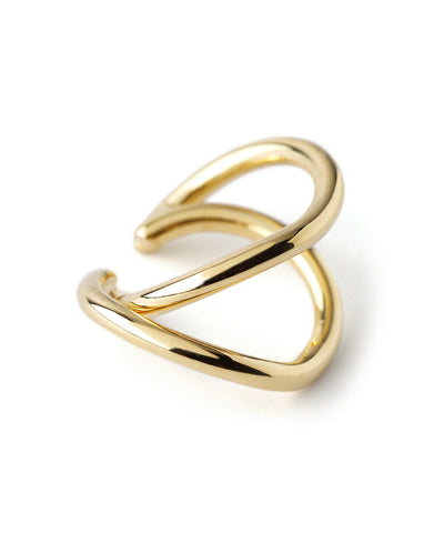 メタルのクロスラインイヤーカフ