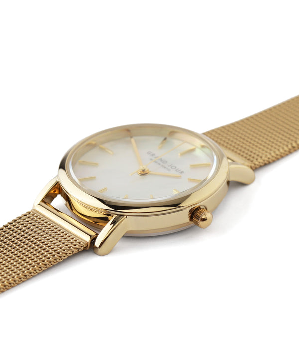 【GRAND JOUR】シェルラウンドフェイスウォッチ