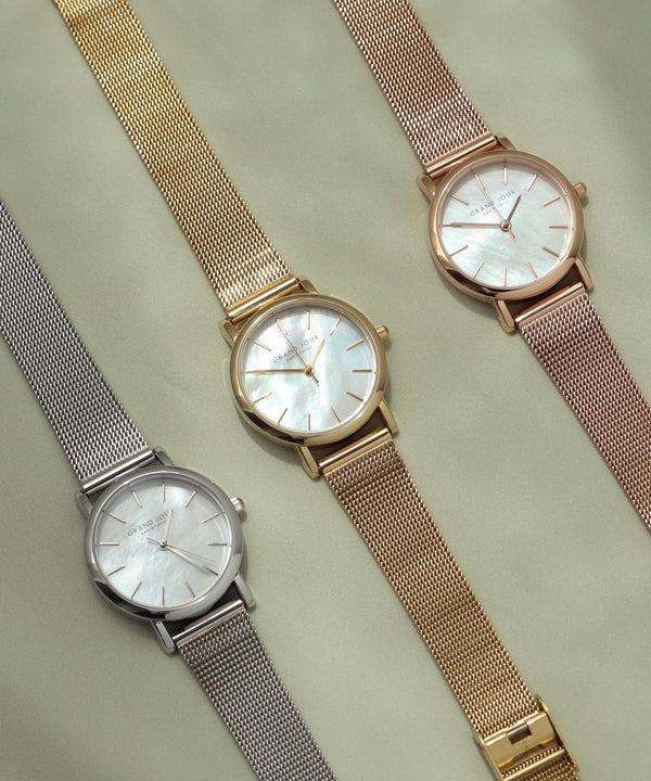 【GRAND JOUR】シェルラウンドフェイスウォッチ