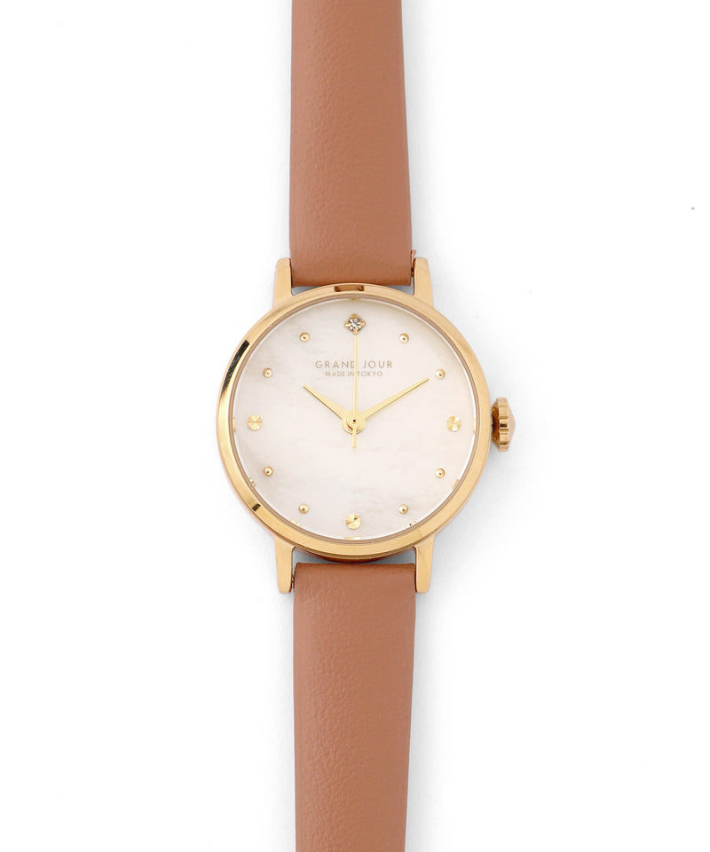 【GRAND JOUR】シェルラウンドフェイスウォッチ