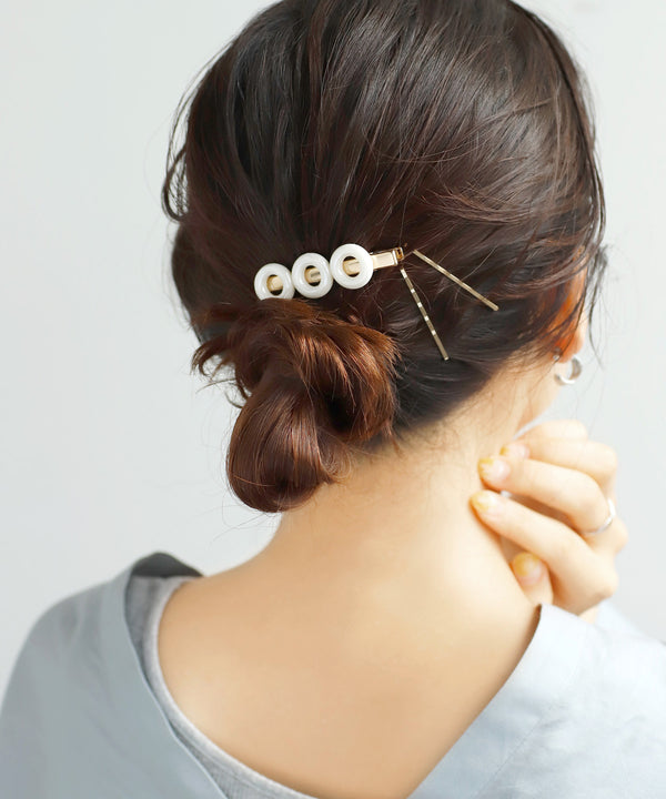 カラーサークルヘアピン[3本セット]