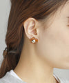 メタル×クリアフラワーピアス