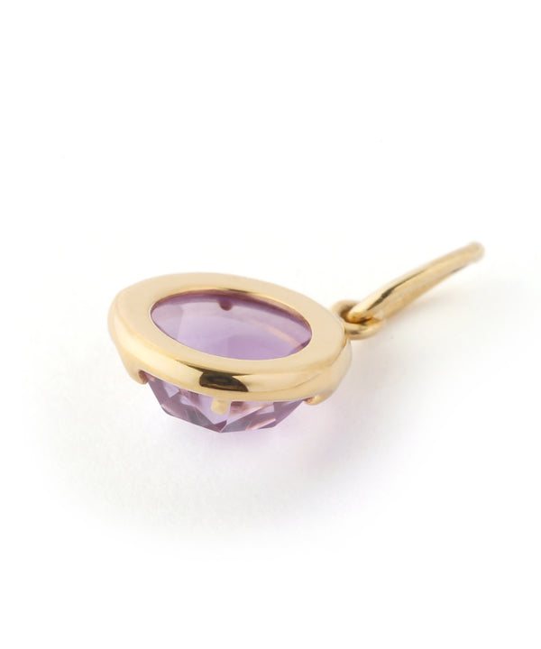 Birthday Stone Neck Charm [February - Amethyst]