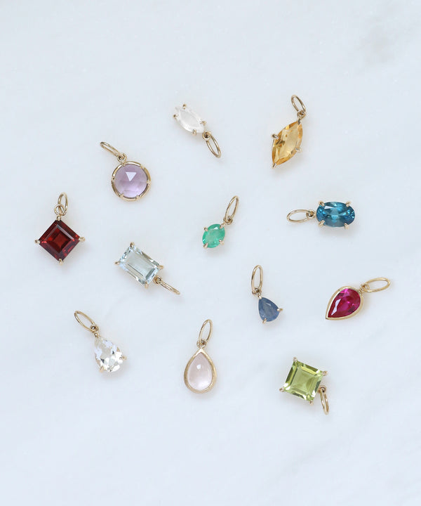 Birthday Stone Neck Charm [June - Moonstone]