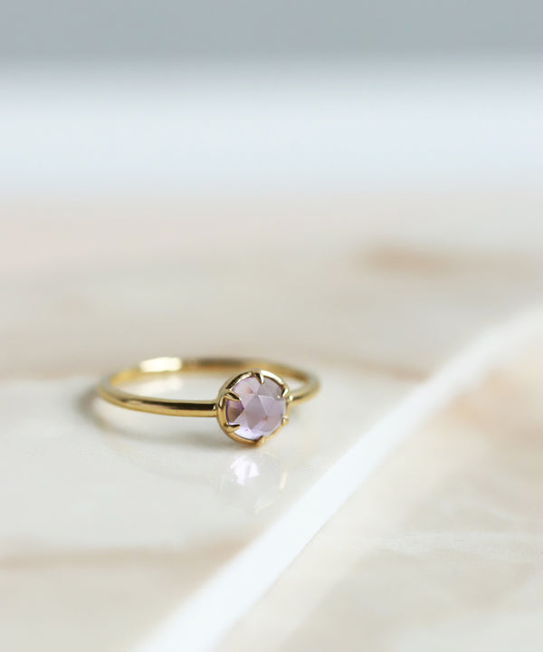 Birthday Stone Ring [February - Amethyst]