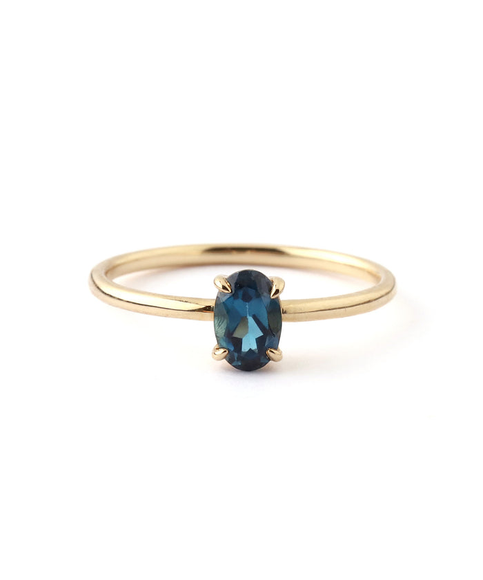 Birthday Stone Ring [December - London Blue Topaz]