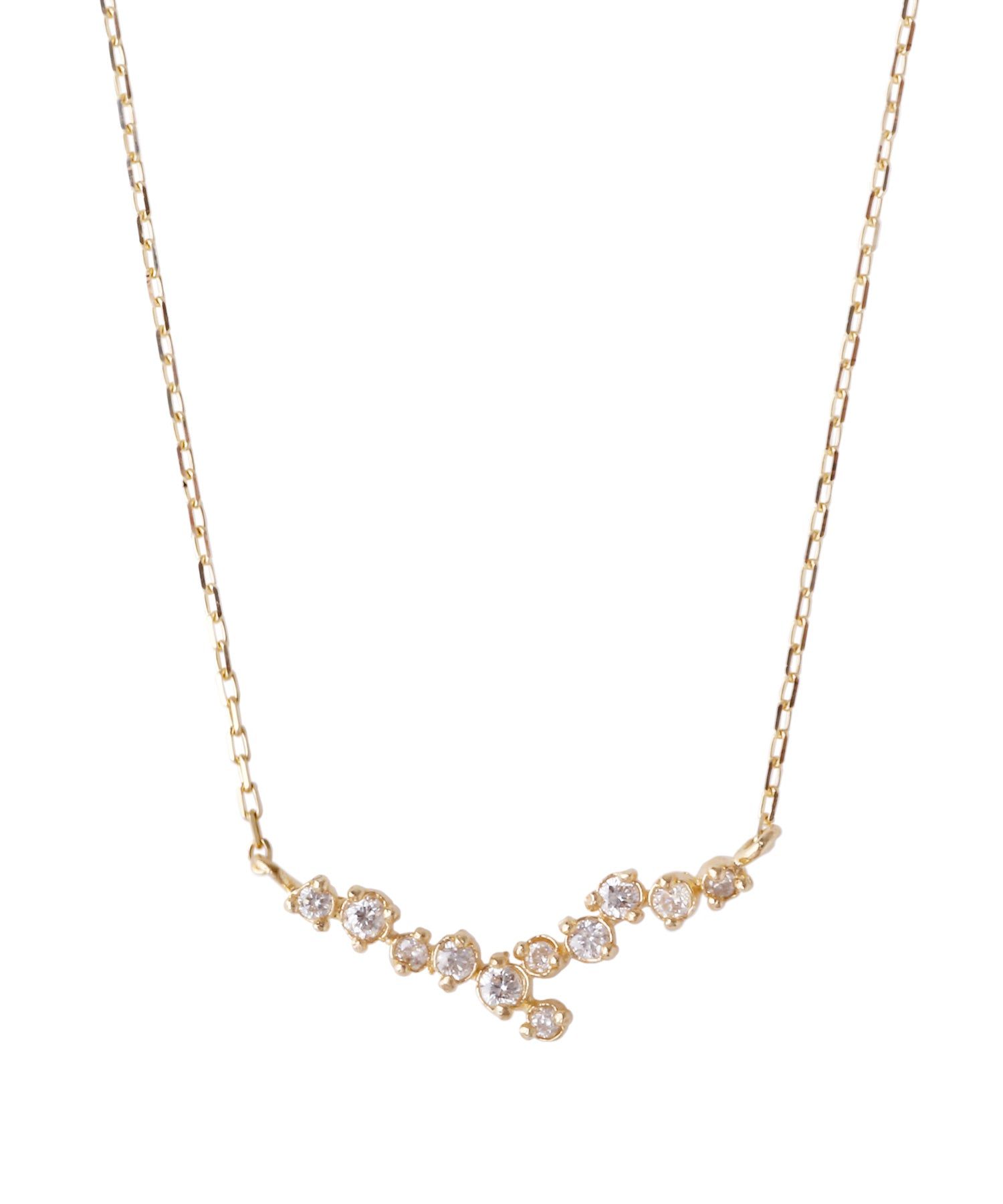 SIENA ROSE ゴールド ネックレス SIENA ROSE（シエナロゼ）の「チェーンネックレス[グリッター