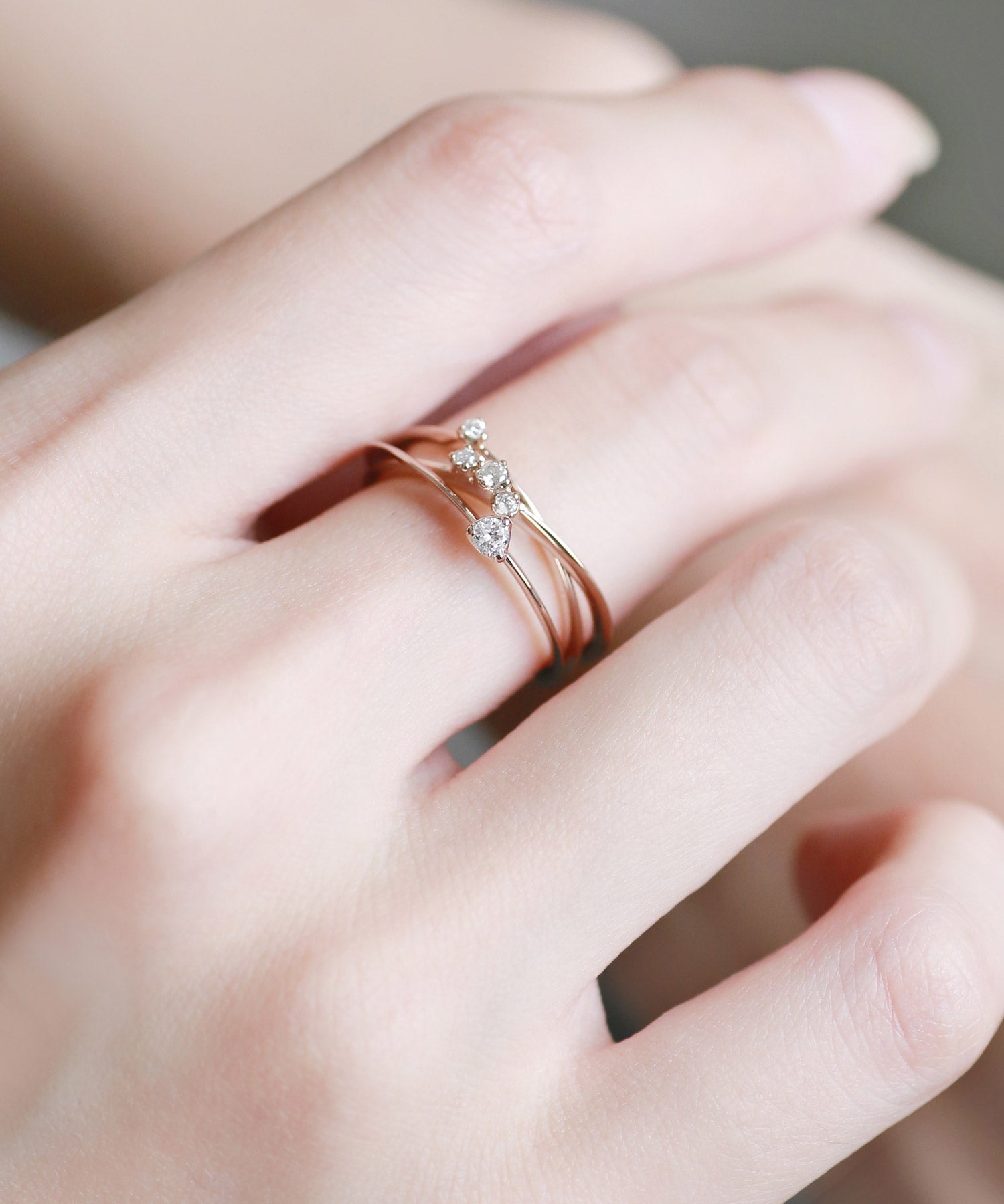 SIENA ROSE】AMANOGAWA・3連リング[ロゼチナ]｜SANPO ONLINE