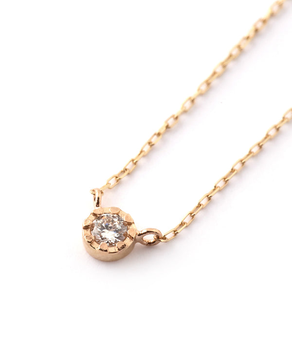 ダイヤモンドネックレス[8本ツメ・0.04ct]