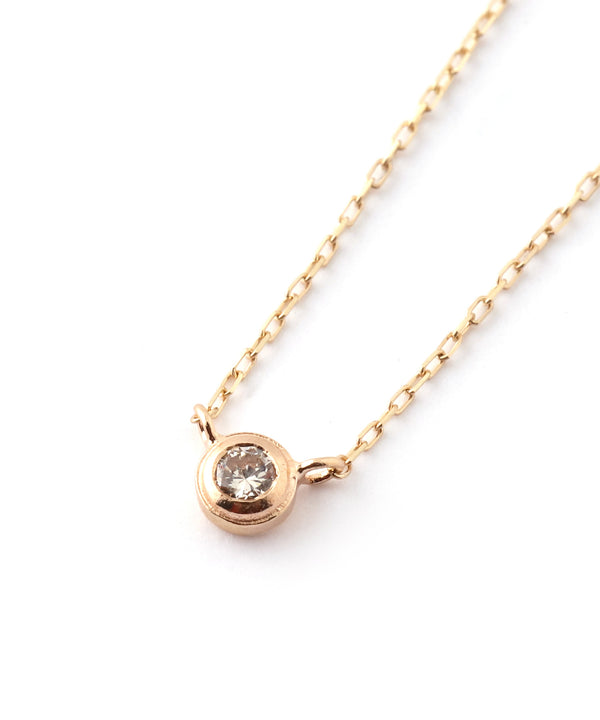 ダイヤモンドネックレス[ベゼル・0.04ct]