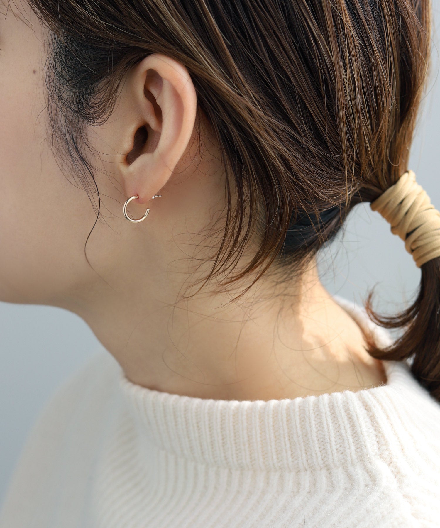 SIENA ROSE】パイプハーフフープピアス[S]｜SANPO ONLINE(サンポー