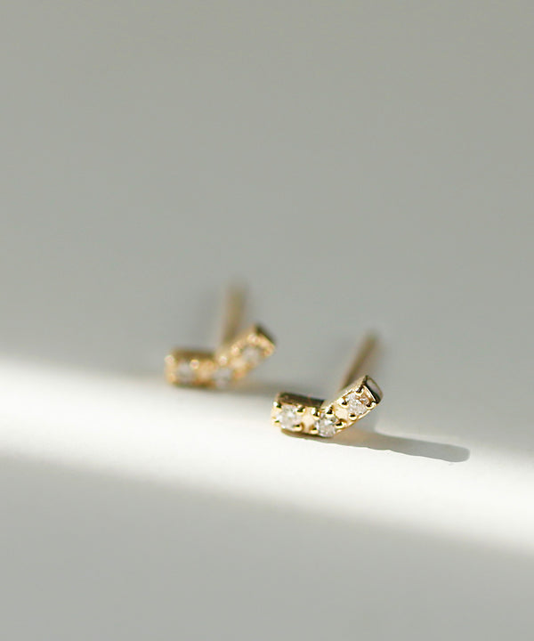 petit・シャープラインダイヤピアス