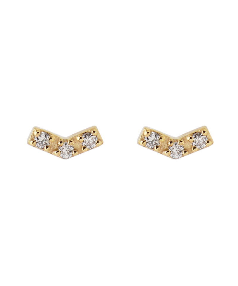 petit・シャープラインダイヤピアス