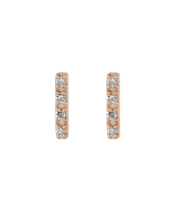 Petit Slim Diamond Bar Earrings