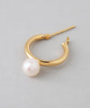 パイプフープパールピアス[L]
