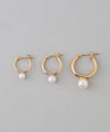 パイプフープパールピアス[L]