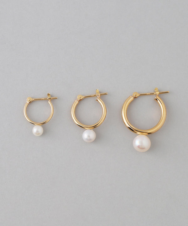 パイプフープパールピアス[L]