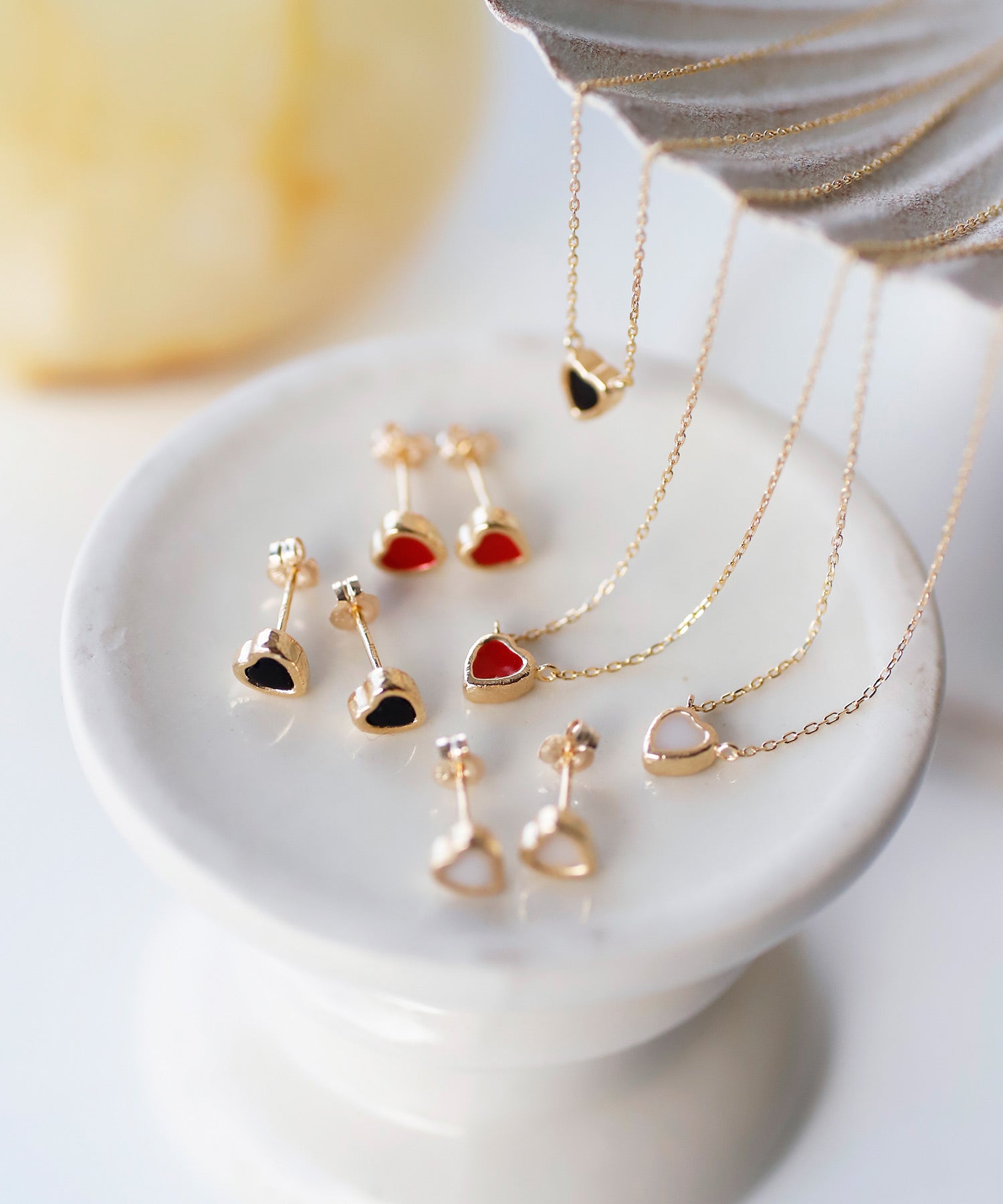 SIENAROSE】クラシカルハートピアス｜アネモネ・シエナロゼ