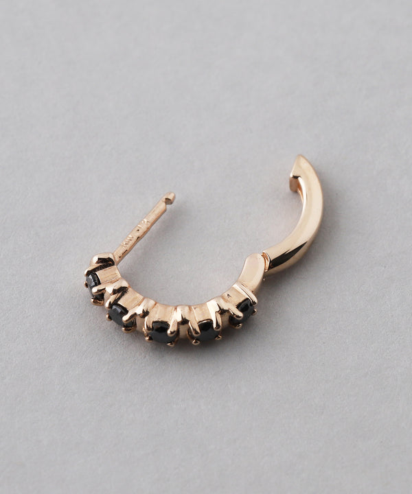 ROSETEN・ブラックダイヤスナップピアス[S]