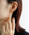 ROSETEN・ブラックダイヤスナップピアス[S]