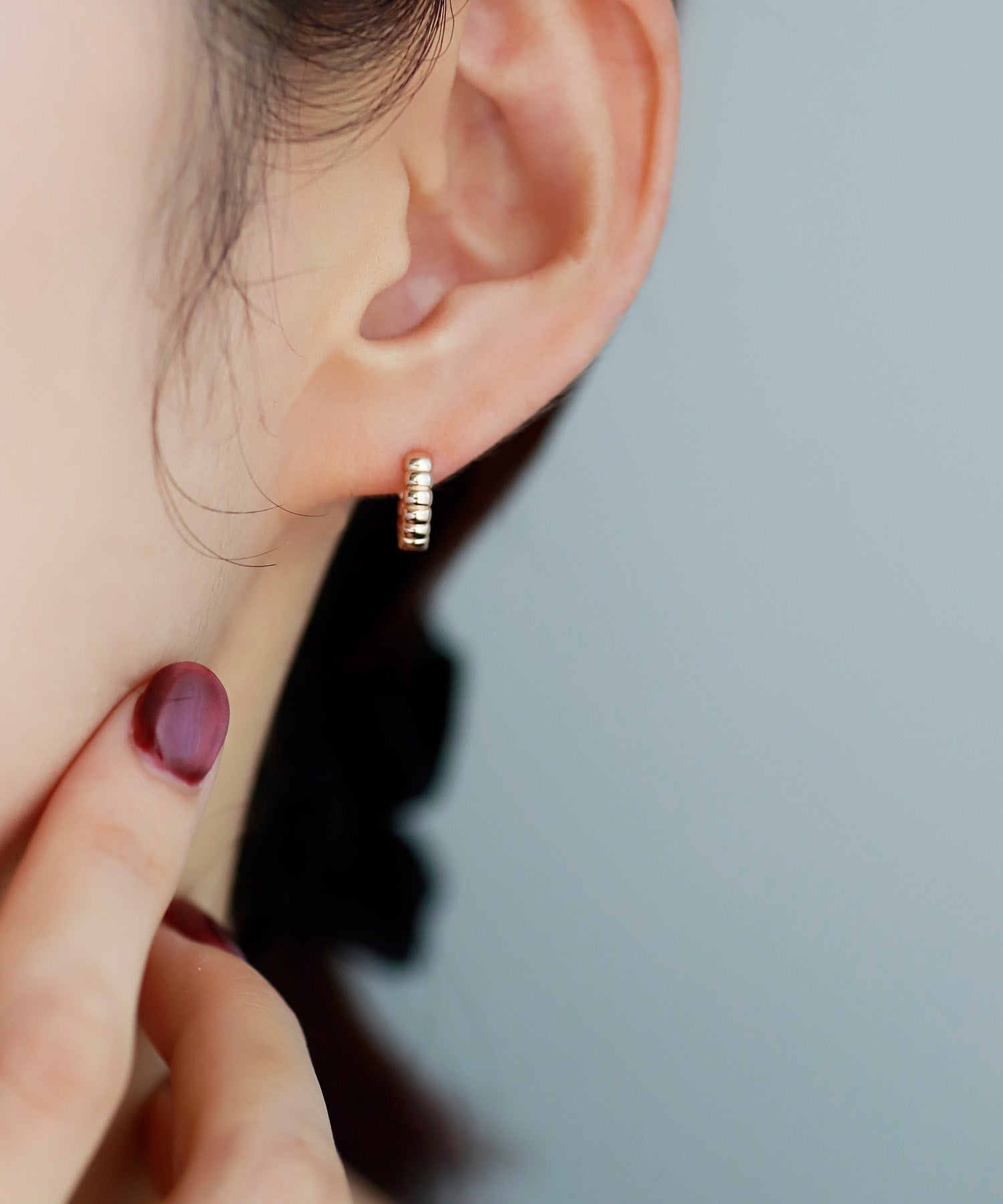 SIENAROSE】スプリングスナップピアス [S]｜アネモネ・シエナロゼ