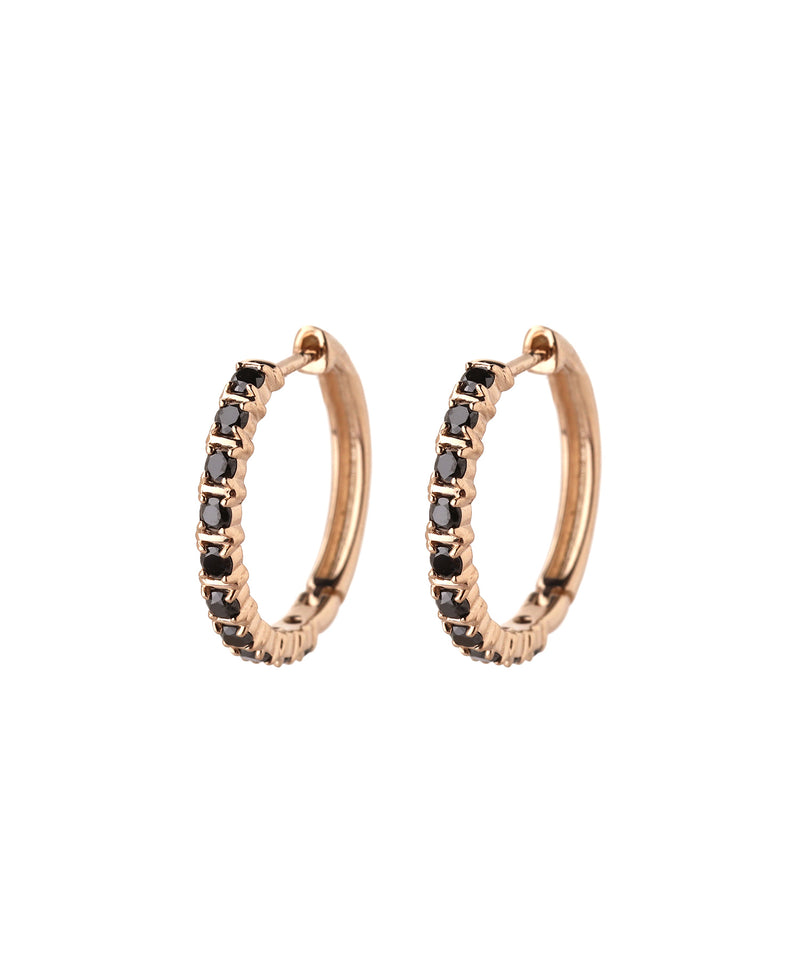 ROSETEN・ブラックダイヤスナップピアス[M]