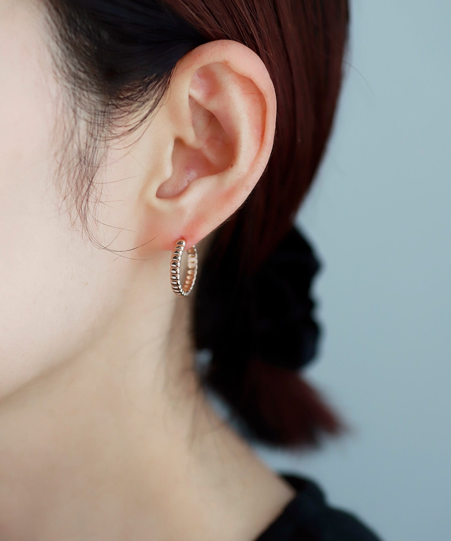 SIENAROSE】スプリングスナップピアス [M]｜アネモネ・シエナロゼ