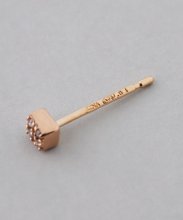 ROSETEN・スクエアダイヤピアス