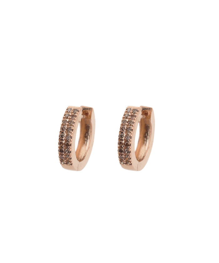 ROSETEN Pavé Diamond Snap Earrings
