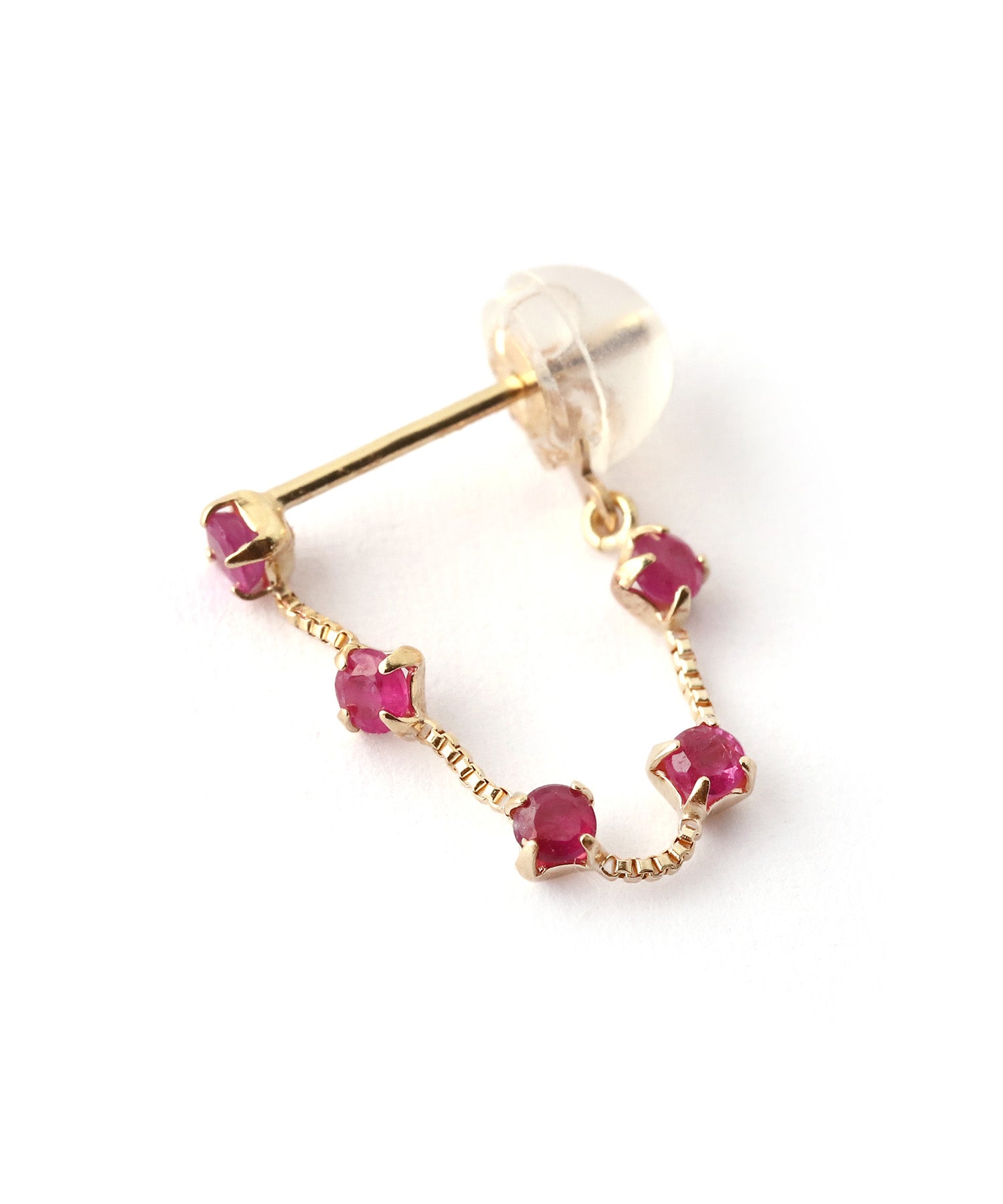 SIENAROSE】ルビーチェーンフープピアス｜SANPO ONLINE(サンポー
