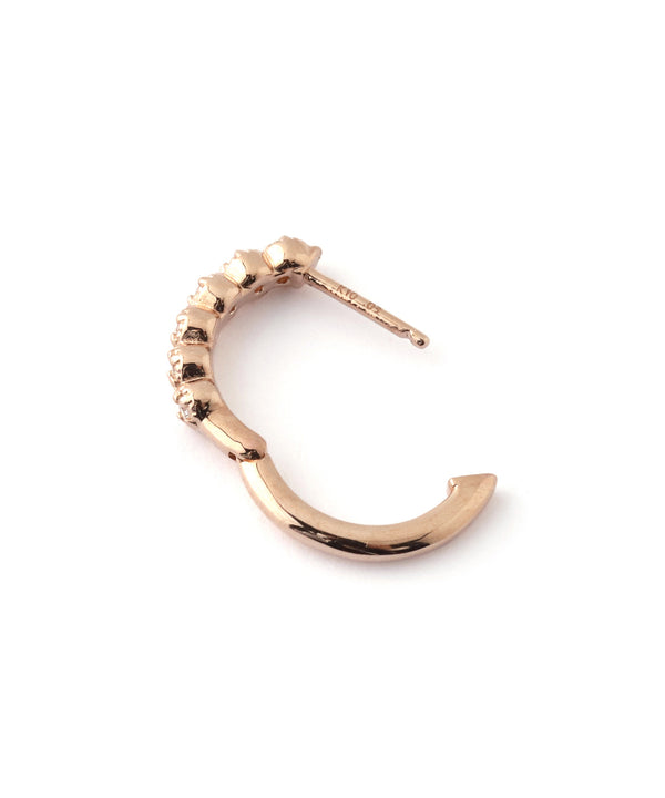 ROSETEN・6粒ダイヤミルフープピアス