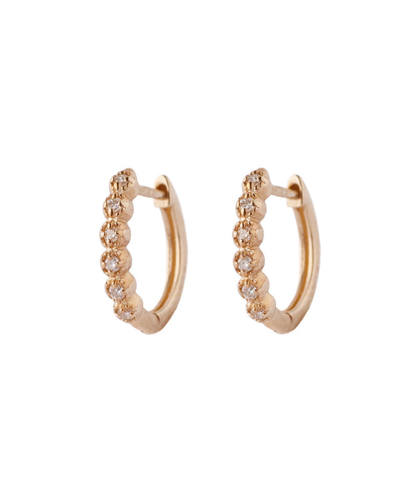 SIENA ROSE】ROSETEN・6粒ダイヤミルフープピアス｜SANPO ONLINE