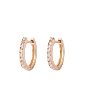 ROSETEN Diamond Line Hoop Earrings