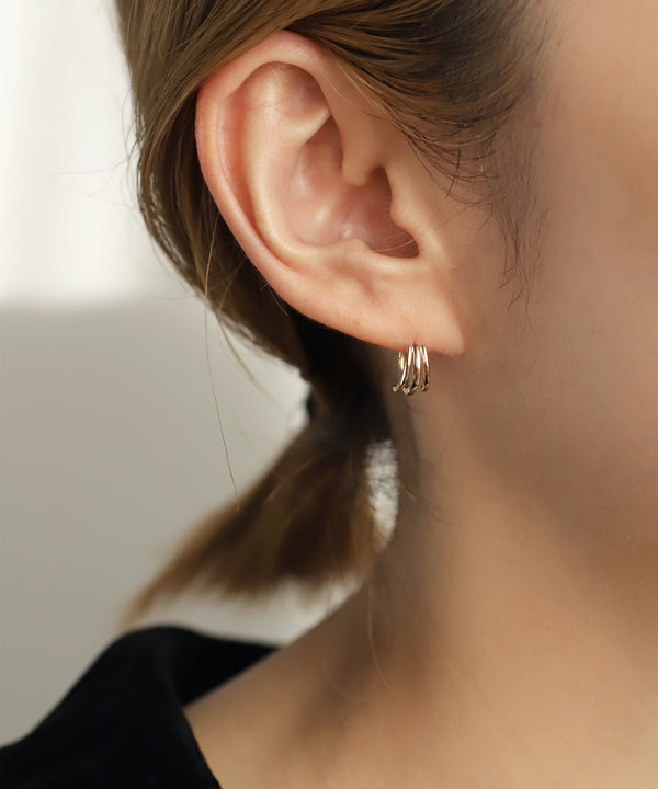 ROSETEN・トリプルラインフープピアス