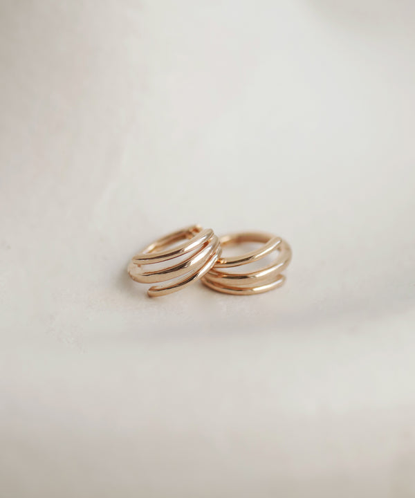 ROSETEN・トリプルラインフープピアス