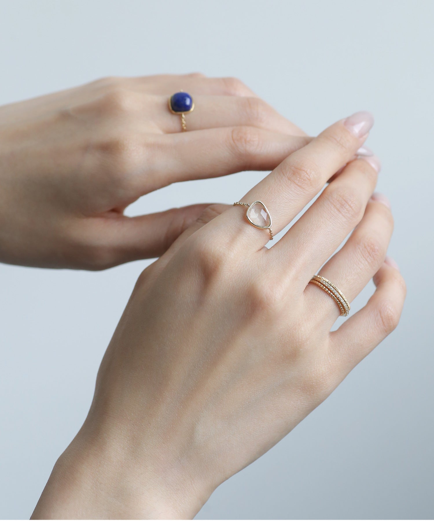 SIENA ROSE】GEMSTONE・チェーンリング[グリーンアメジスト]｜SANPO