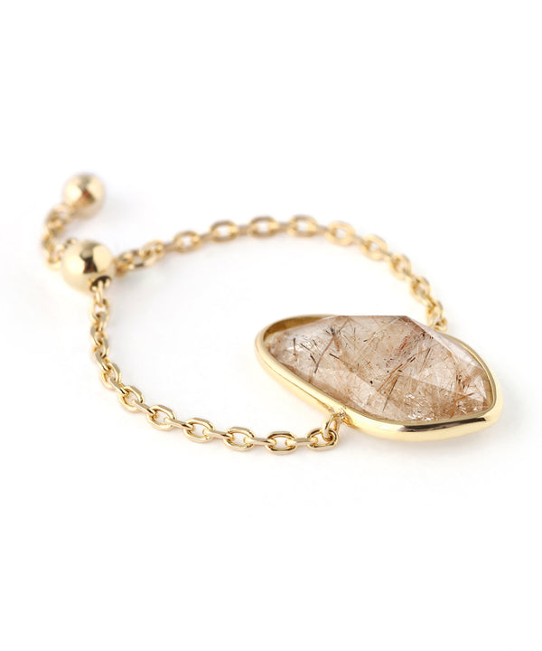 GEMSTONE・チェーンリング[ルチルクォーツ]