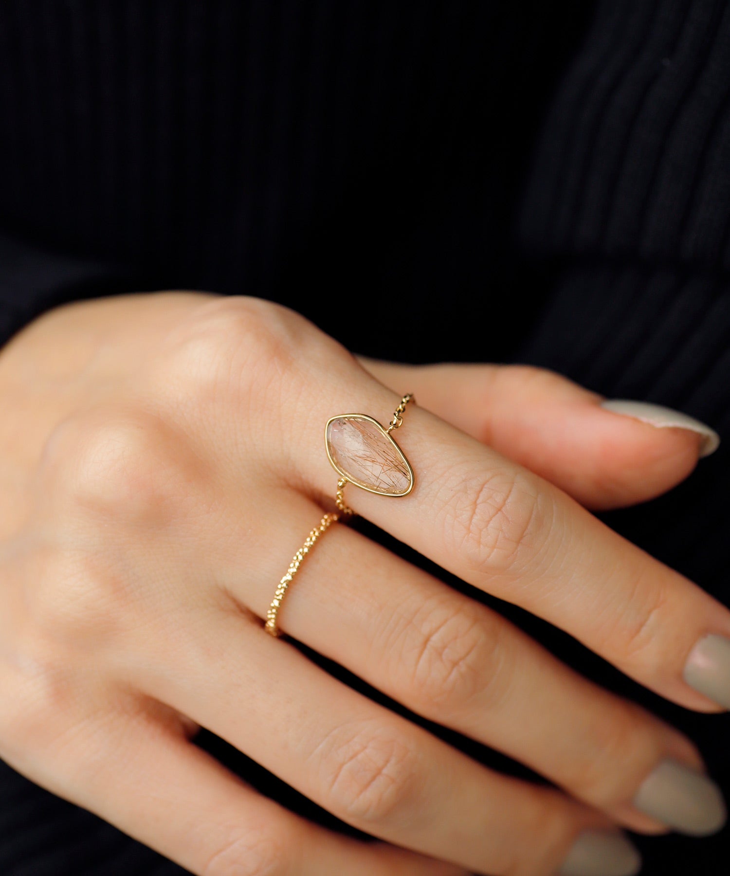 SIENA ROSE】GEMSTONE・チェーンリング[ルチルクォーツ]｜SANPO ONLINE